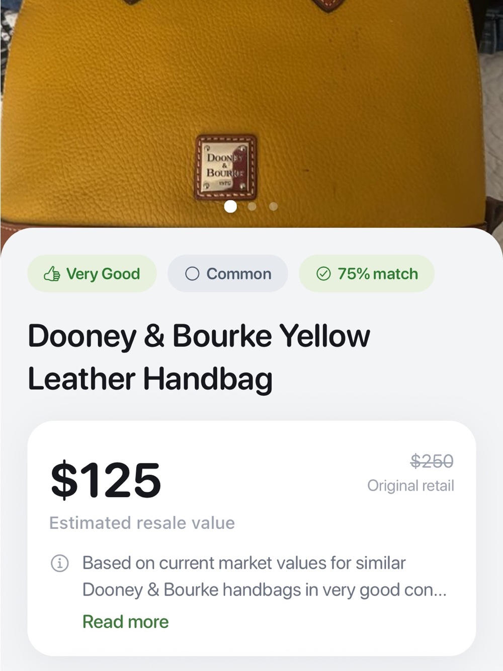 Dooney & Bourke Yellow and Brown Dome Satchel used excellent condition $100 OBO - Picture 15 of 16